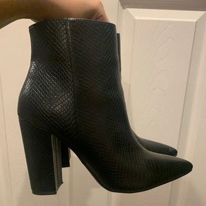 Black Snake booties heeled